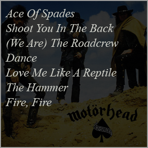 Ace Of Spades - Songs